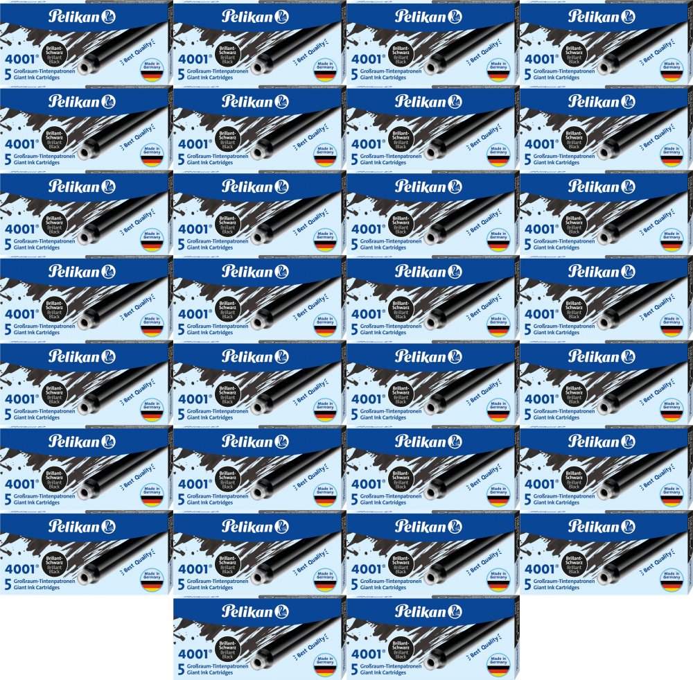 30x Naboje atramentowe długie Pelikan, 4001, 5 sztuk, czarny