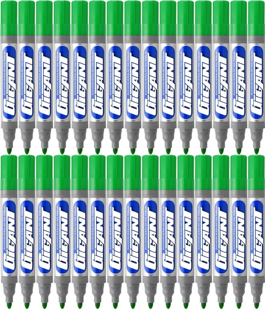 36x Marker suchościeralny Kamet Gigant, ścięta, zielony