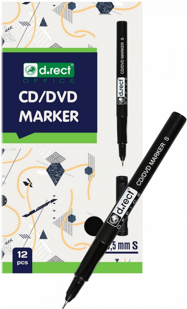 12x foliopis D.Rect, okrągła, 0.4-0.5 mm, czarny