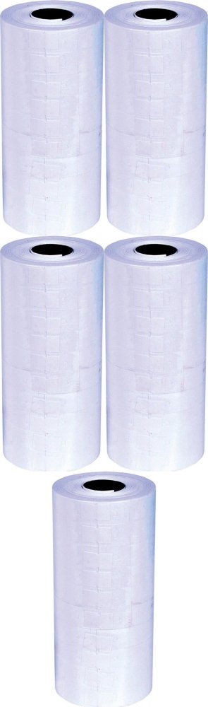 5x Etykiety do metkownic Q-Connect, dwurzędowe, 1000 etykiet, 23x16mm, biały