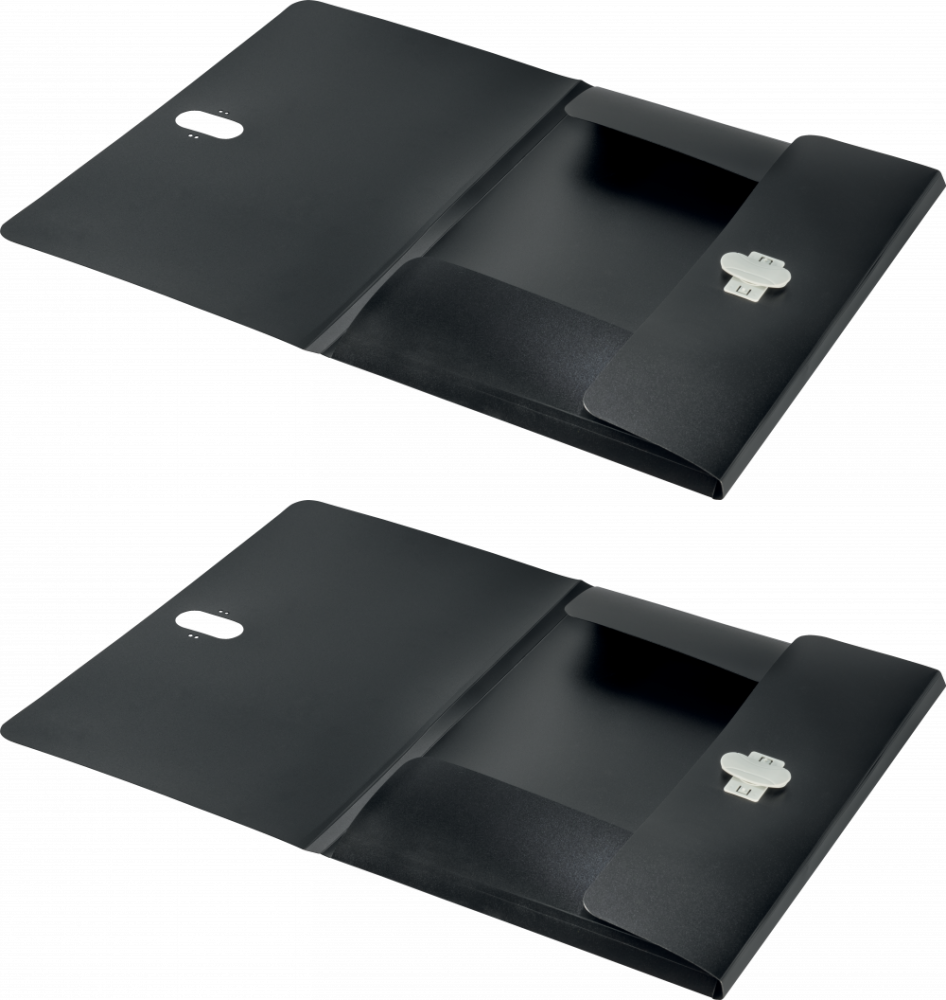 2x Teczka Leitz Recycle, A4, 11mm, na klips, czarny