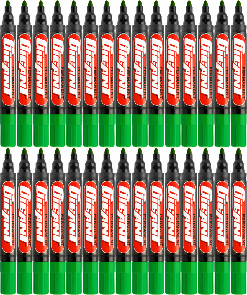 60x Marker permanentny Kamet, Gigant, okrągła, 5.2mm zielony