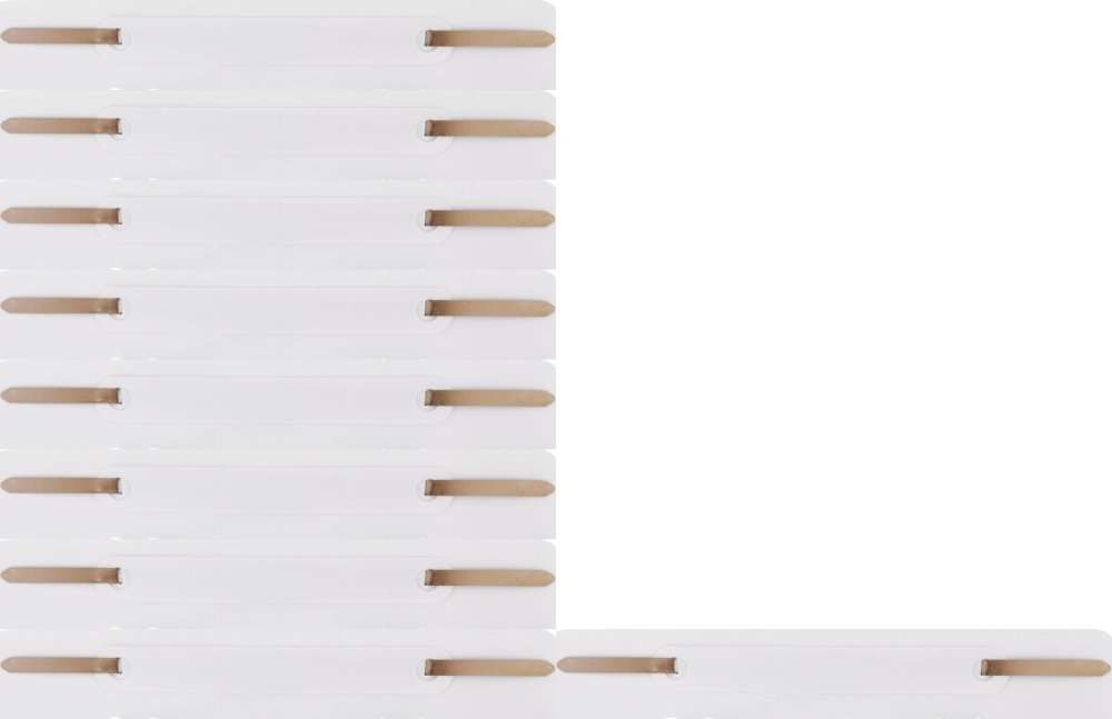 10x Wąsy skoroszytowe MemoBe, 25 sztuk, biały