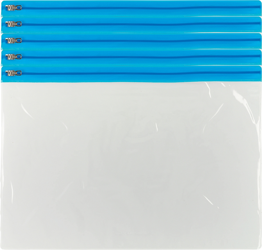 Ofertówki krystaliczne Viking, na suwak, A4, 150μm, 5 sztuk, niebieski