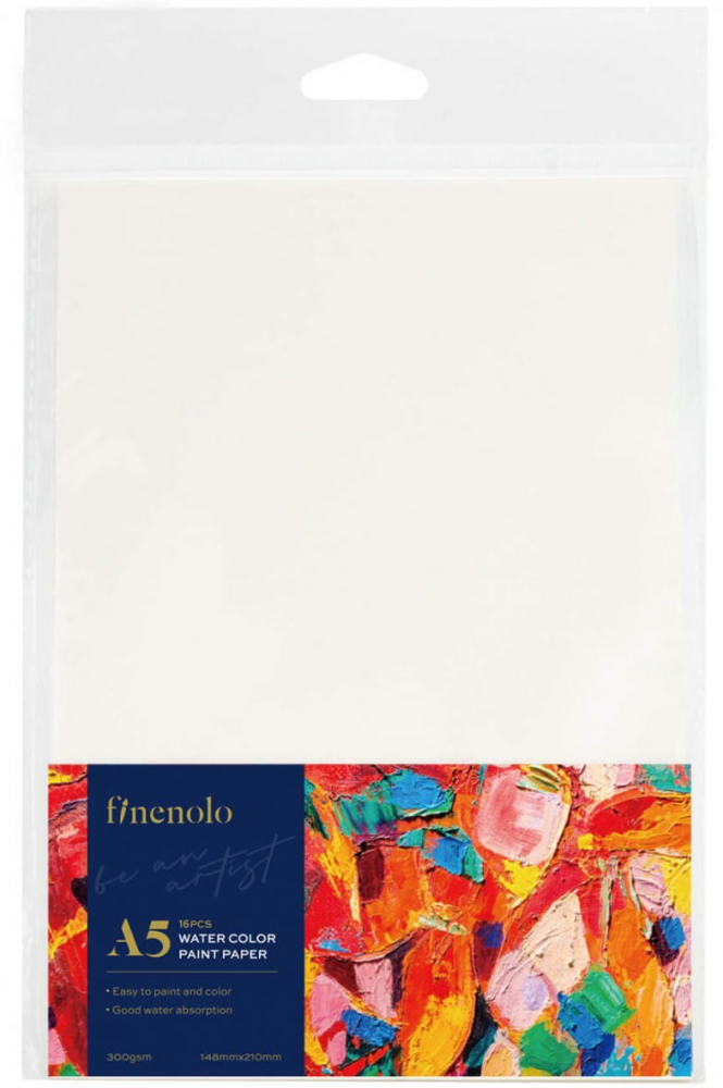 Papier akwarelowy Deli Finenolo, A5, 300g/m2, 16 kartek, biały