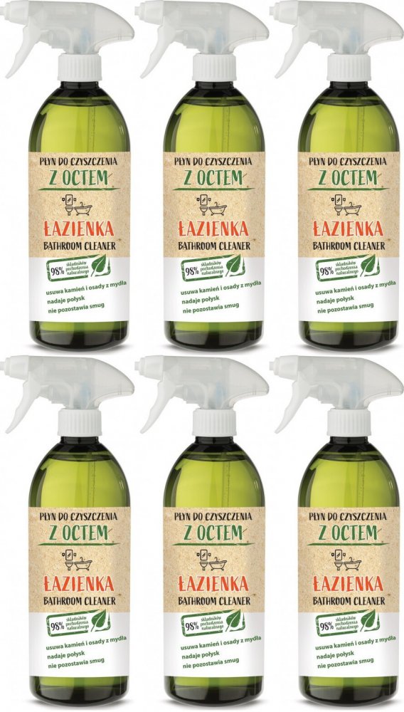 6x Płyn do czyszczenia łazienki Gold Drop, z octem, 750ml