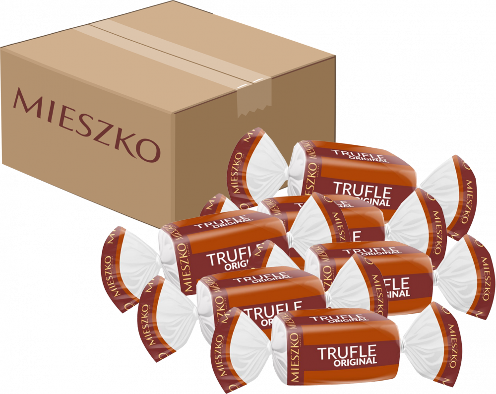 Cukierki Mieszko Trufle Original, rumowy, 2.5 kg