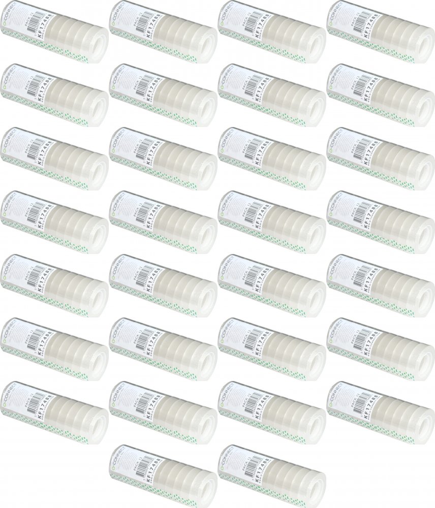60x Taśma klejąca Q-Connect, 12mmx30m, 12 sztuk, przezroczysty