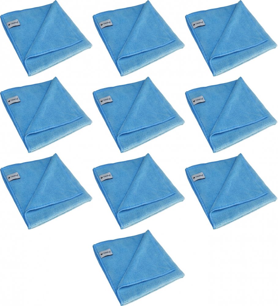 10x Ściereczka z mikrofibry Qleanup Plus, 40x40cm, 400g, 5 sztuk, niebieski