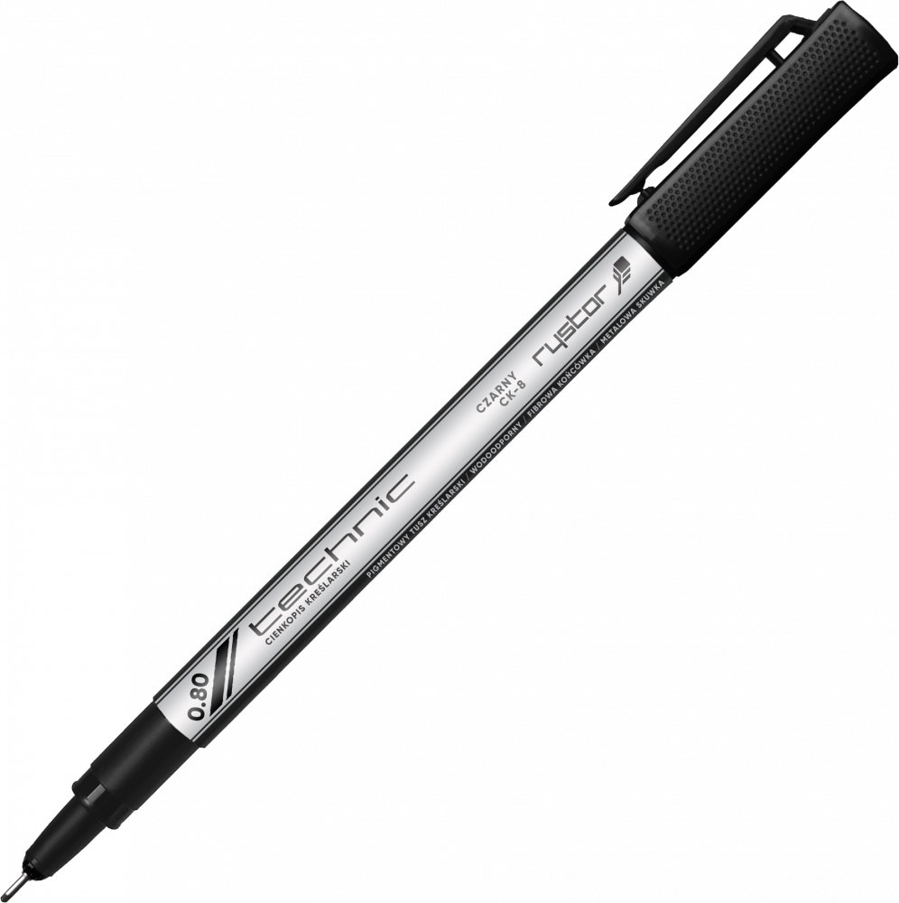Cienkopis kreślarski Rystor Technic, 0.8 mm, czarny