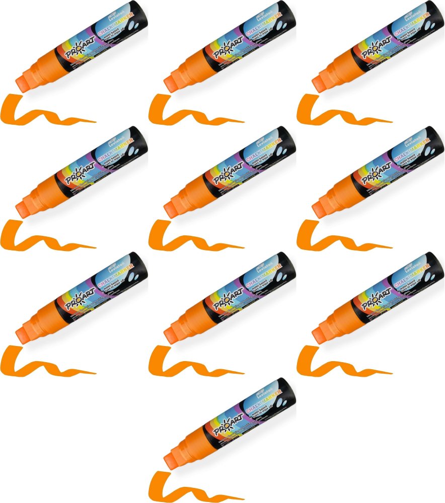 10x Marker kredowy Leviatan, ścięta, 6.5-15mm, 28g, pomarańczowy