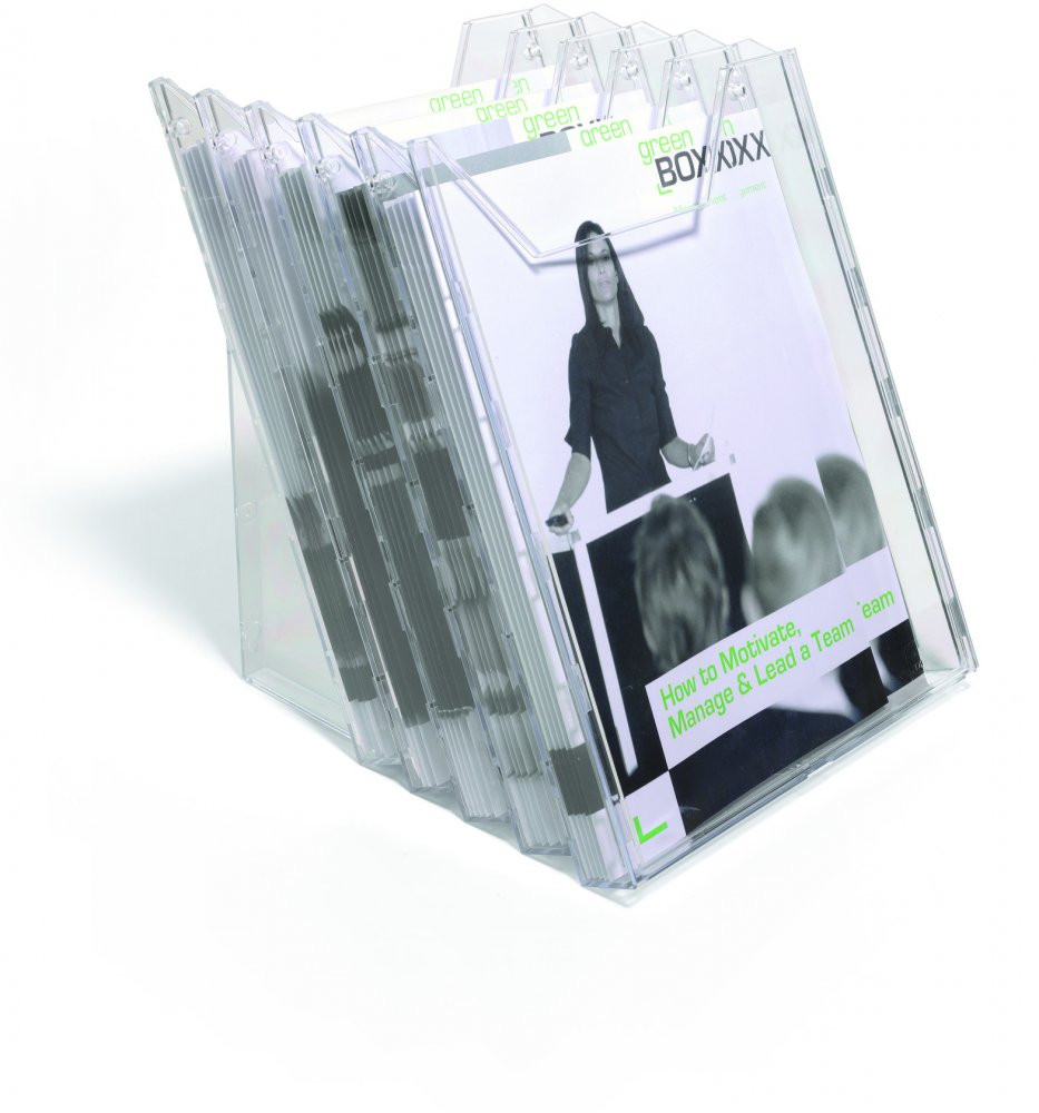 Stojak na prospekty Durable Combiboxx XL, A4, 5 kieszeni, przezroczysty