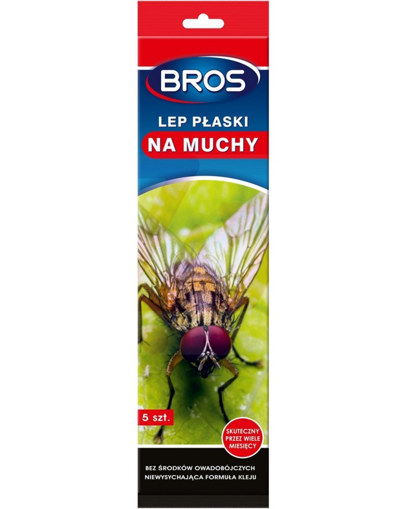Lep płaski na muchy Bros, 5 sztuk