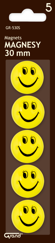 Magnesy Grand GR-530S, 30mm, 5 sztuk, buźki