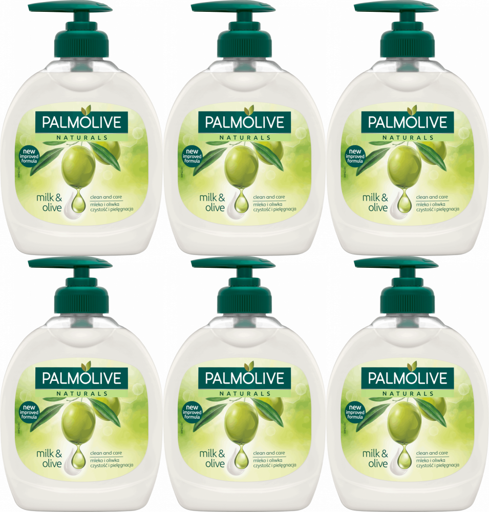 6x Mydło w płynie Palmolive, z dozownikiem, oliwkowy, 300ml