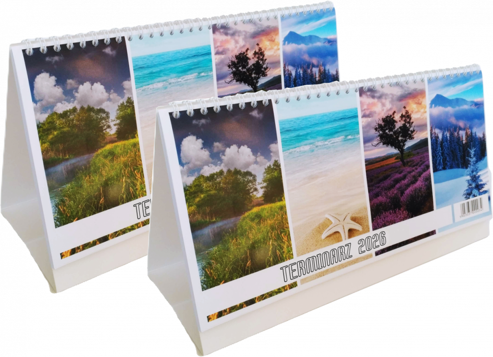 2x Kalendarz na biurko 2026, Udziałowiec, 135x290mm, tygodniowy, 30 kartek