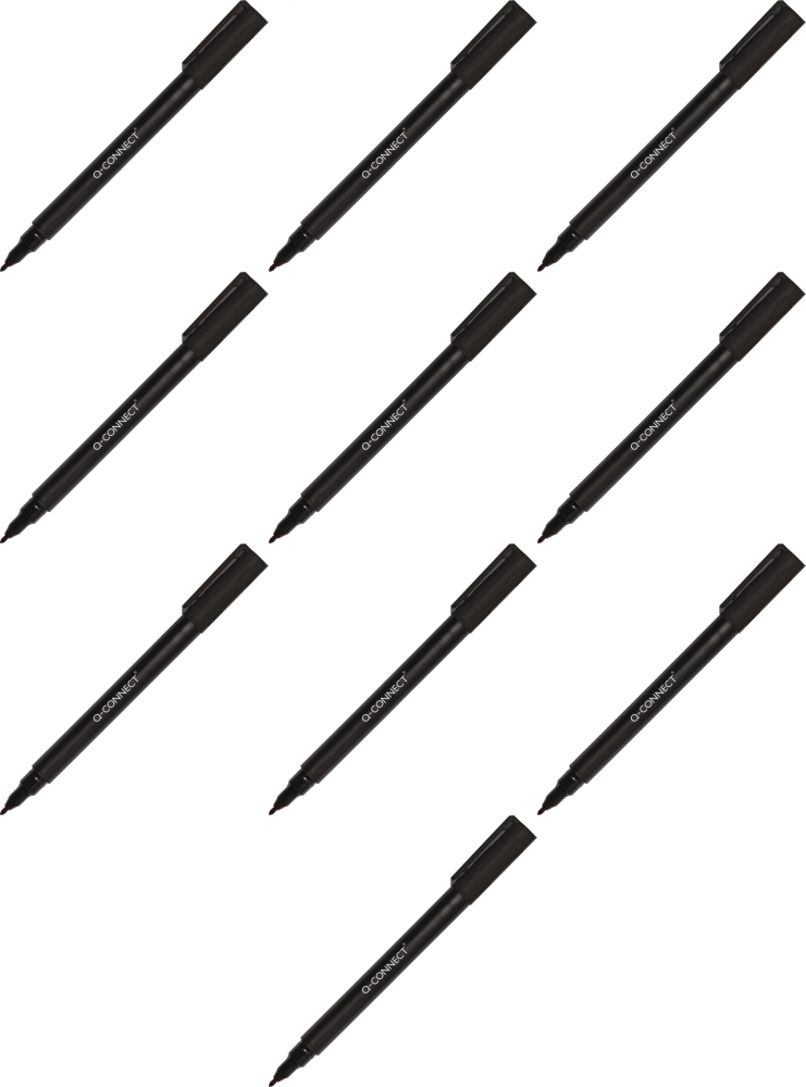 10x Marker do płyt CD i DVD Q-Connect, 0.6mm (F), czarny