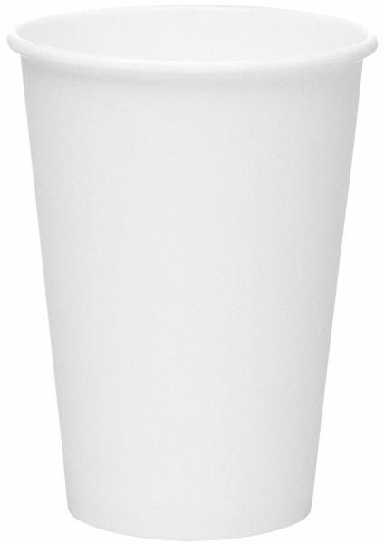 Kubki jednorazowe, 400ml, papier, 50 sztuk, biały SUP