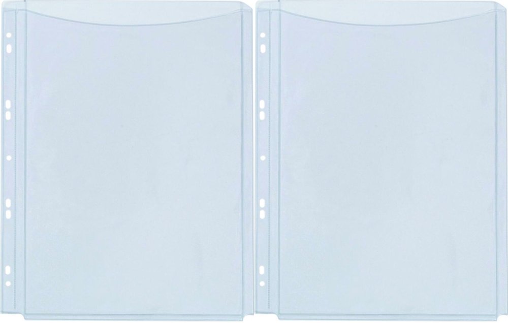 2x Koszulki krystaliczne Q-Connect, na katalogi, otwarte na górze, A4, 180μm, 5 sztuk, transparentny