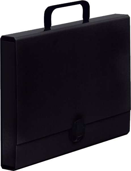 Teczka z rączką VauPe Classic I, na klips, A4, 40mm czarna
