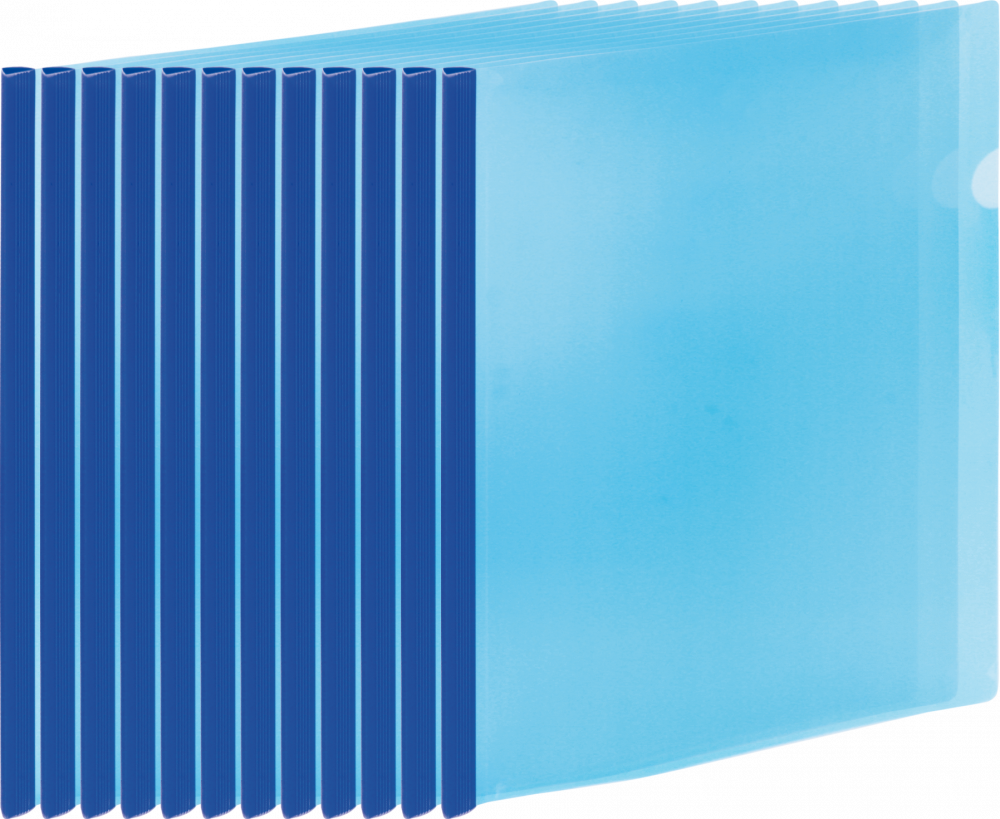 12x Skoroszyt zaciskowy Grand 9111, A4, do 40 kartek, niebieski