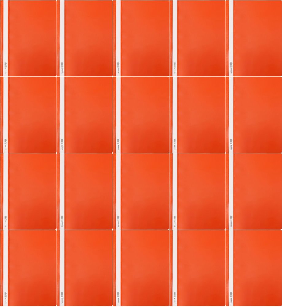 20x Skoroszyt plastikowy bez oczek Biurfol, twardy, A4, do 200 kartek, pomarańczowy