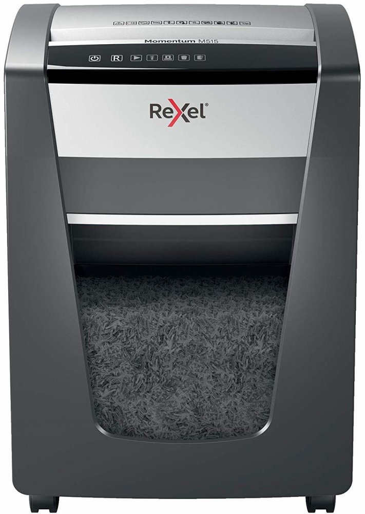 Niszczarka Rexel Momentum M515, ścinek 2x15mm, 15 kartek, P-5 DIN, czarny