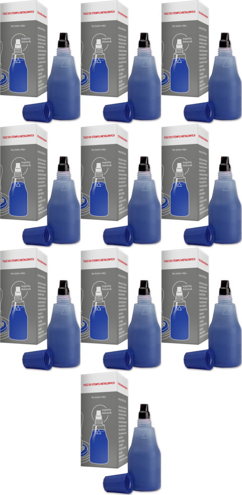 10x Tusz do stempli metalowych Colop, 25ml, niebieski