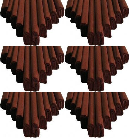 6x Bibuła marszczona Fiorello, 200x50 cm, 10 sztuk, brązowa