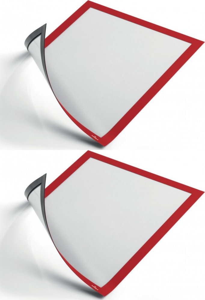2x Ramka magnetyczna Durable Duraframe Magnetic, A4, 5 sztuk, czerwony