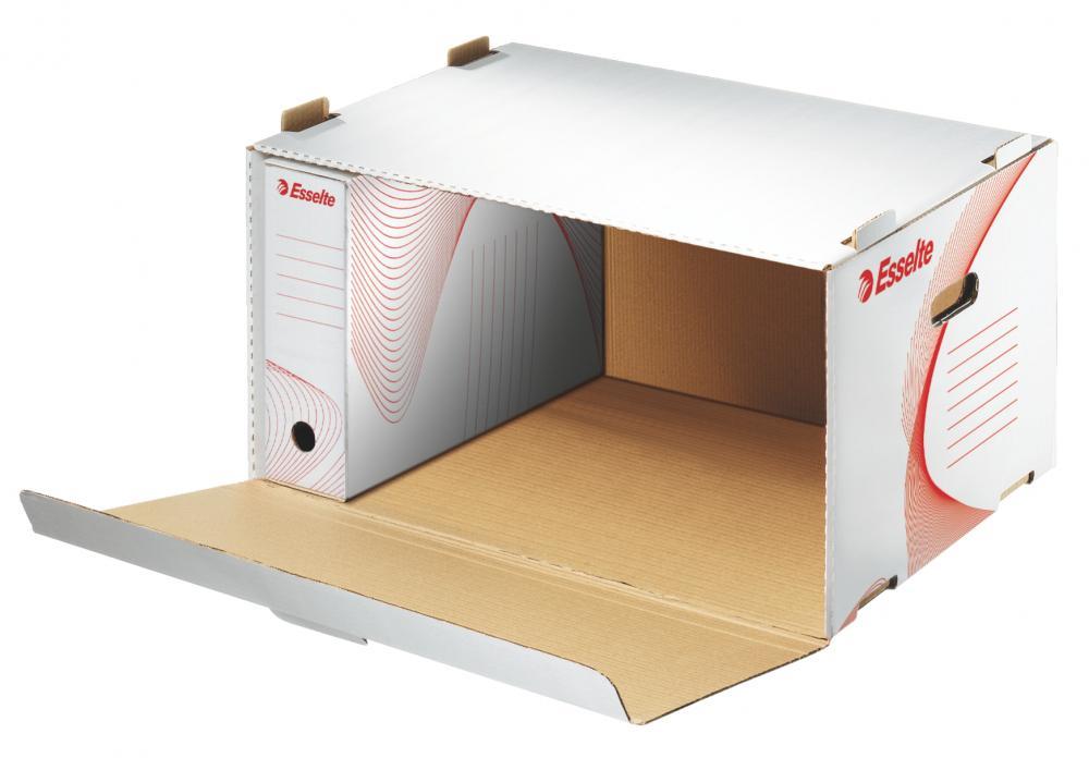 Pudło archiwizacyjne zbiorcze Esselte, 540mm, do 5 pudeł 100mm, otwierane z przodu, biały