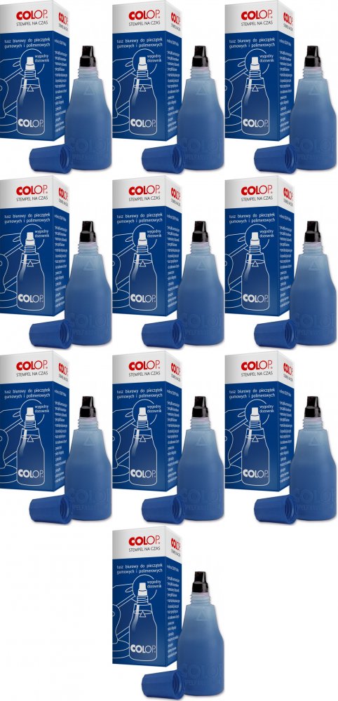 10x Tusz do stempli Colop, 25ml, niebieski