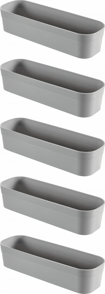 5x Pojemnik/organizer Curver Infinity M, 0.7l, 1 sztuka, szary