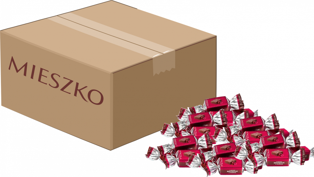 Cukierki Mieszko Brownie z Wiśnią, 2.5 kg