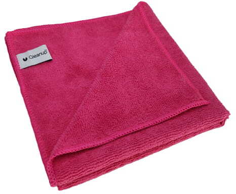 Ściereczka z mikrofibry Qleanup Plus, 40x40cm, 400g, 5 sztuk, czerwony