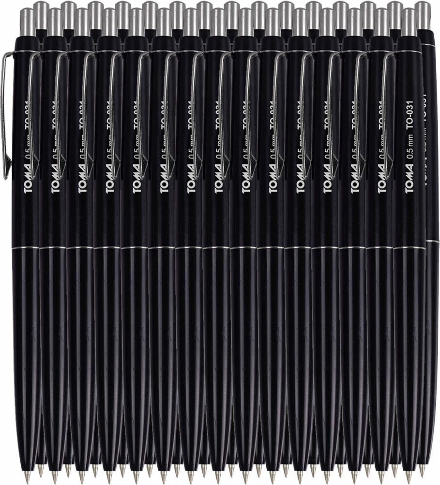 30x Długopis automatyczny Toma, TO-031, 0.5 mm, czarny