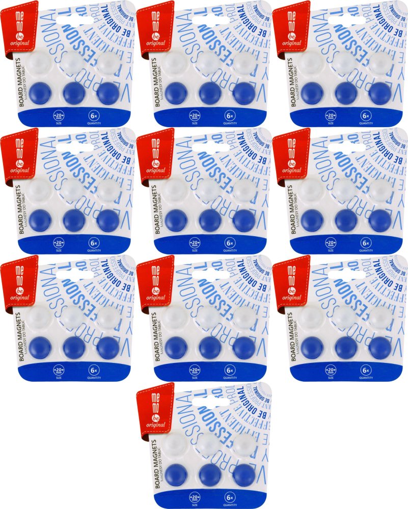 10x Magnesy MemoBe, 20mm, 6 sztuk, mix kolorów