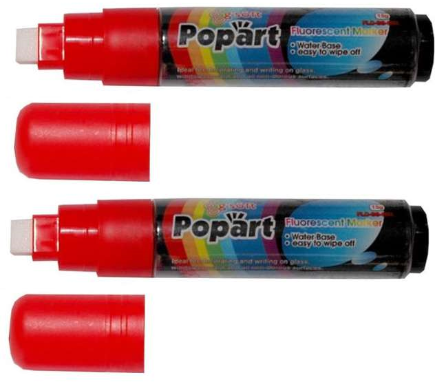 2x marker kredowy Leviatan, ścięta, 6.5-15mm, 28g, czerwony