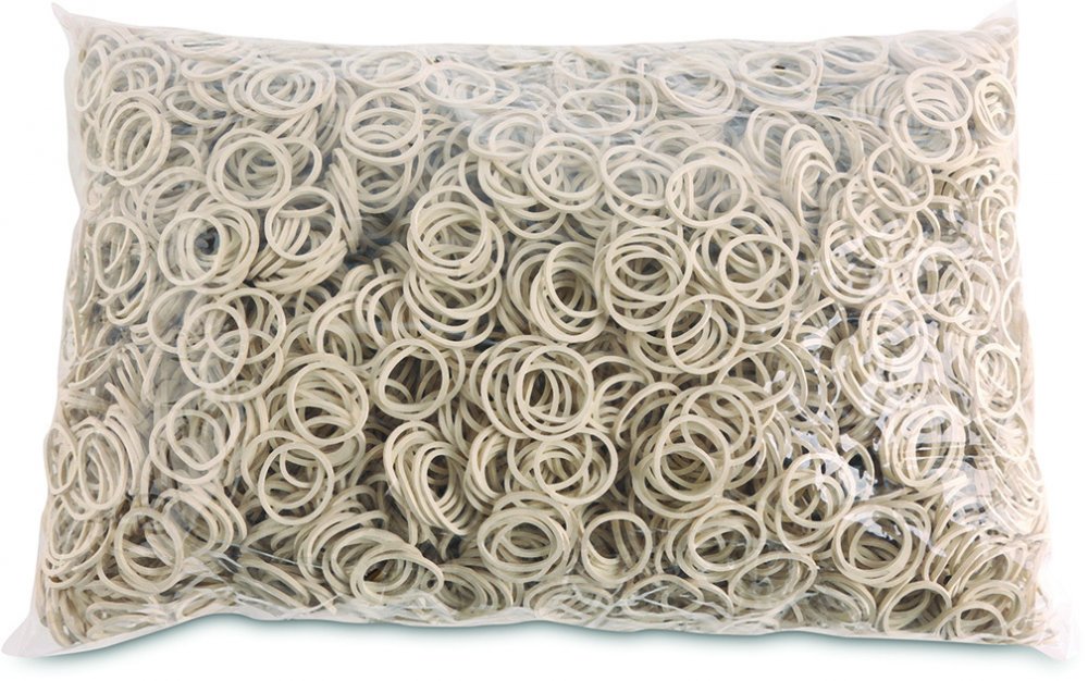 Gumki recepturki Office Products, 20mm, 1kg, biały