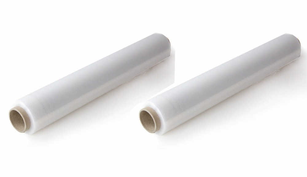 2x Folia zabezpieczająca stretch, 0.5 x 95m, 1kg, 23μm, przezroczysty