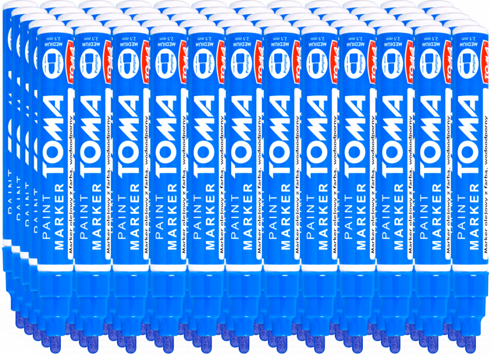 60x Marker olejowy Toma TO-440, okragła, 2.5 mm, niebieski