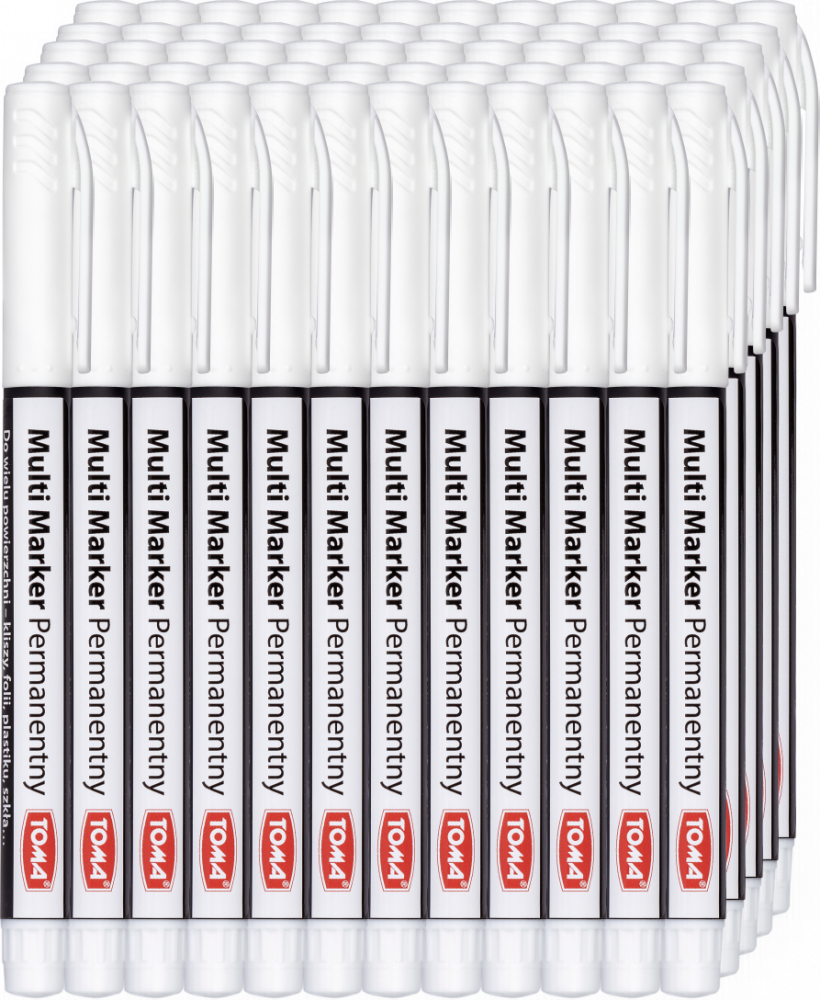 60x Marker permanentny Toma Multi Marker TO-333, okrągła, 1.5 mm, biały