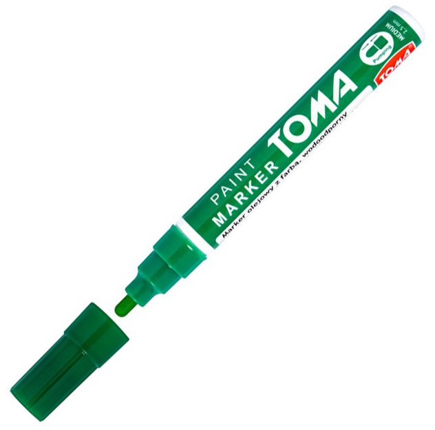 Marker olejowy Toma TO-440, okrągła, 2.5 mm, zielony