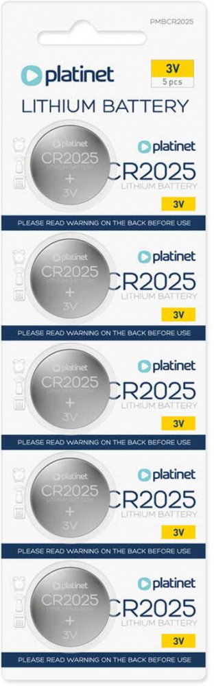 Bateria Platinet CR2025, 5 sztuk