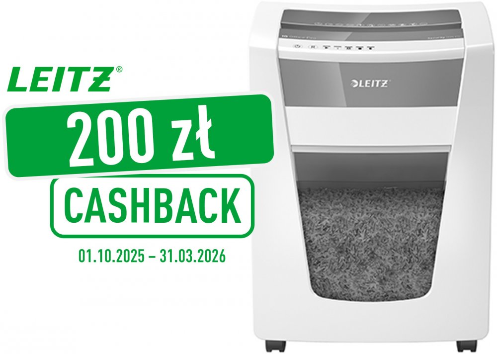 Niszczarka do papieru Leitz IQ Office Pro P5, ścinek 2x15mm, 15 kartek, P-5 DIN, biały