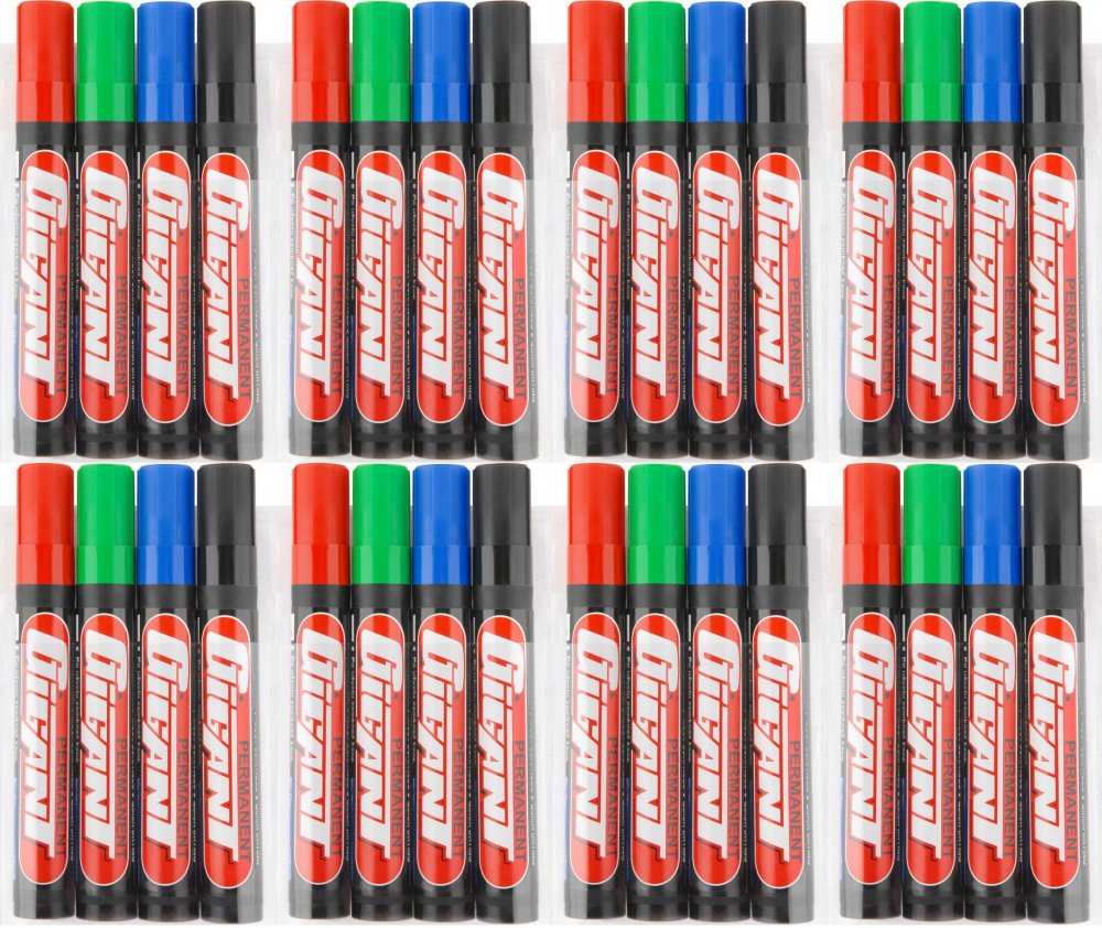 8x Marker permanentny Kamet Gigant, 4 sztuki, okrągła, 5.2mm, mix kolorów