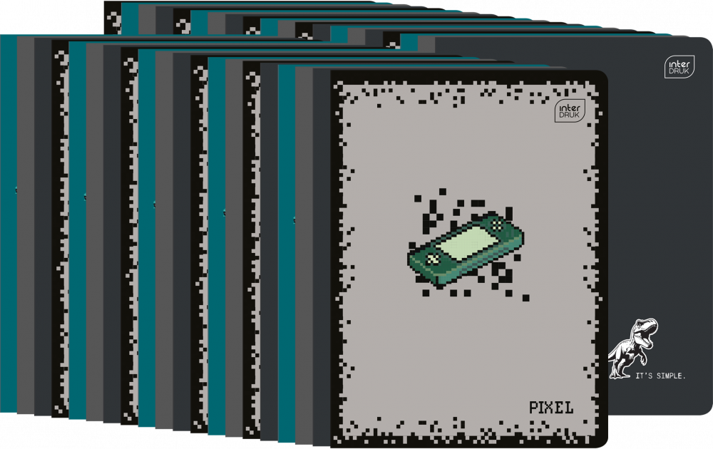 40x Zeszyt w kratkę Interdruk UV Boys, A5, 16 kartek, mix wzorów