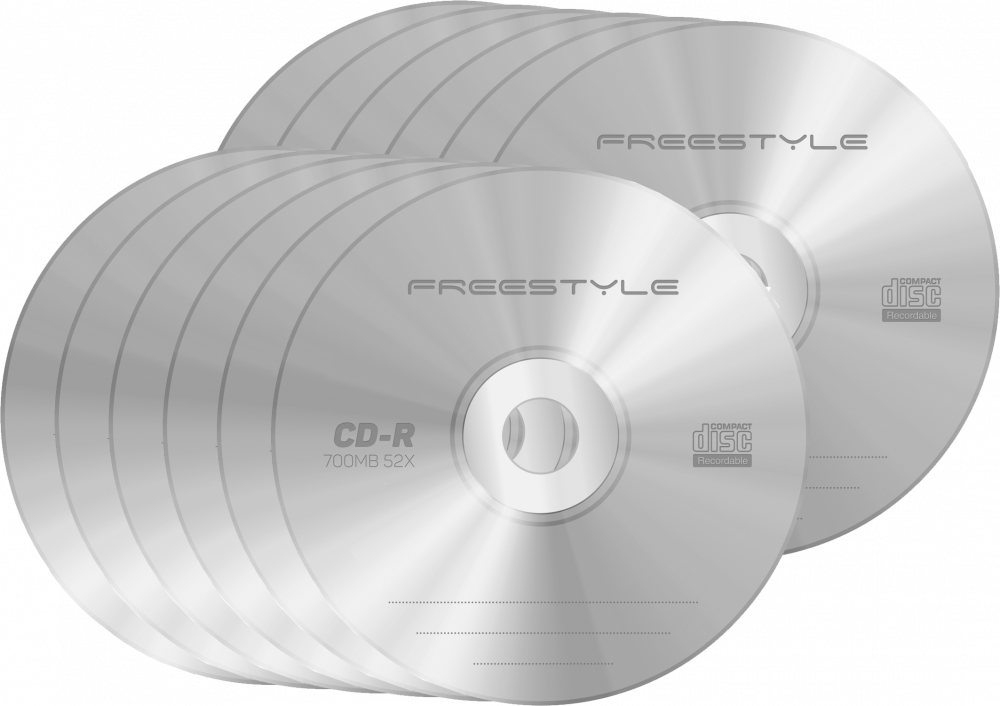 12x Płyta CD-R Omega Freestyle, do jednokrotnego zapisu, 700 MB, koperta, 10 sztuk