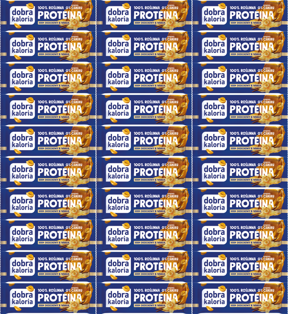 30x Baton proteinowy dobra kaloria Proteina, orzechy i wanilia, 45g