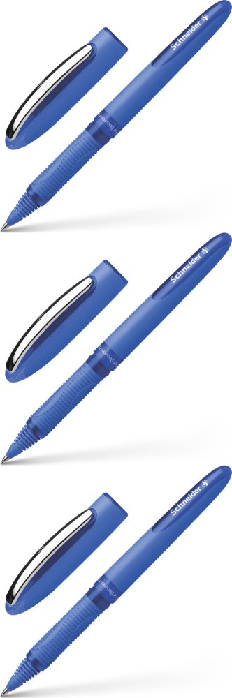 3x Pióro kulkowe Schneider One Hybrid C, 0.5 mm, niebieski